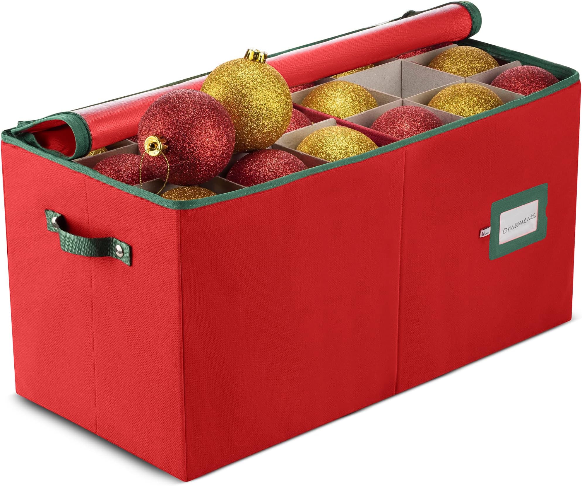  Ornament 5個セット　※箱シミあり Amazon.com: ZOBER Large Christmas Ornament Storage Box - Stores 54